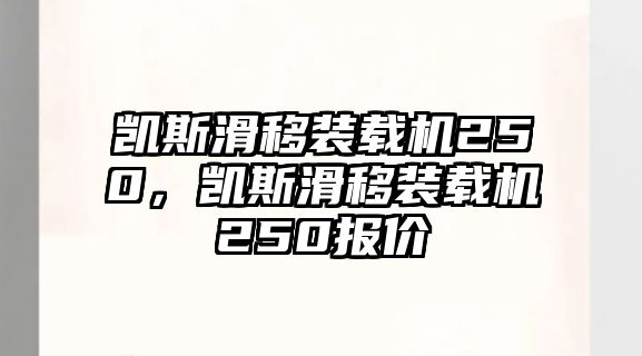 凱斯滑移裝載機250，凱斯滑移裝載機250報價