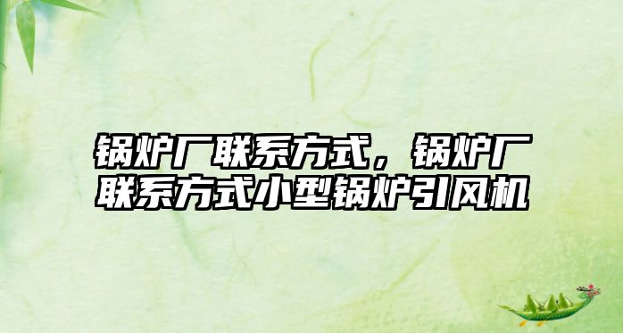 鍋爐廠聯(lián)系方式，鍋爐廠聯(lián)系方式小型鍋爐引風(fēng)機