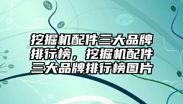 挖掘機(jī)配件三大品牌排行榜，挖掘機(jī)配件三大品牌排行榜圖片