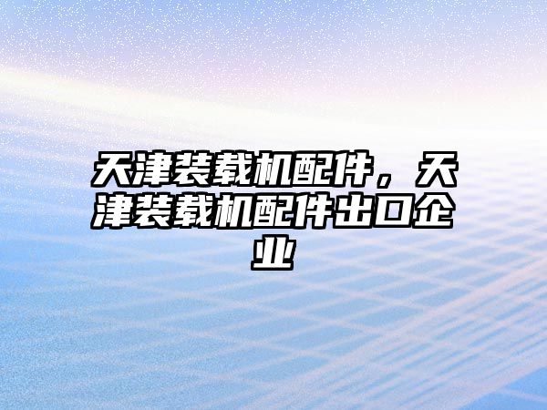 天津裝載機(jī)配件，天津裝載機(jī)配件出口企業(yè)