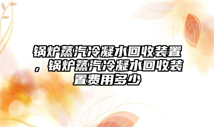 鍋爐蒸汽冷凝水回收裝置，鍋爐蒸汽冷凝水回收裝置費用多少