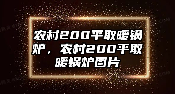 農(nóng)村200平取暖鍋爐，農(nóng)村200平取暖鍋爐圖片