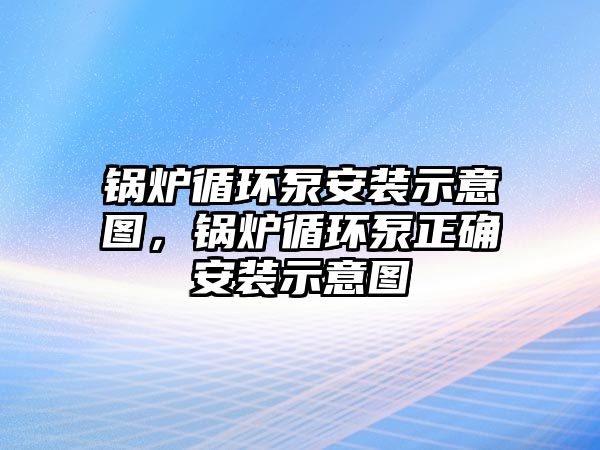 鍋爐循環(huán)泵安裝示意圖，鍋爐循環(huán)泵正確安裝示意圖