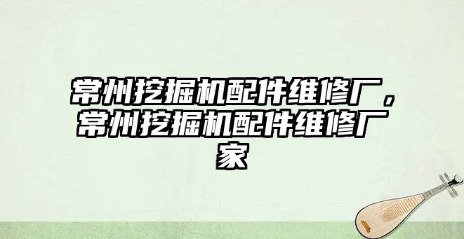 常州挖掘機配件維修廠，常州挖掘機配件維修廠家