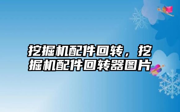 挖掘機配件回轉，挖掘機配件回轉器圖片