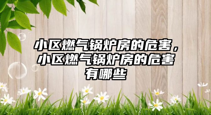 小區(qū)燃?xì)忮仩t房的危害，小區(qū)燃?xì)忮仩t房的危害有哪些