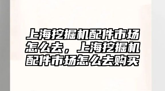 上海挖掘機配件市場怎么去，上海挖掘機配件市場怎么去購買