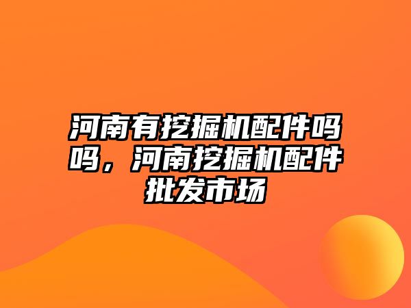 河南有挖掘機(jī)配件嗎嗎，河南挖掘機(jī)配件批發(fā)市場