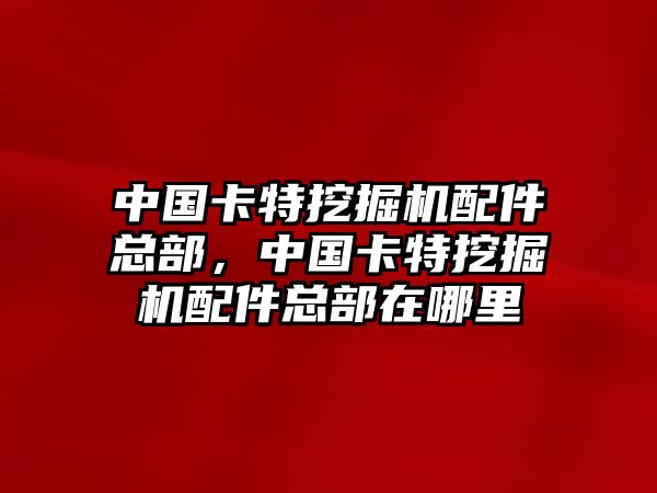 中國(guó)卡特挖掘機(jī)配件總部，中國(guó)卡特挖掘機(jī)配件總部在哪里