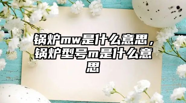 鍋爐mw是什么意思，鍋爐型號m是什么意思