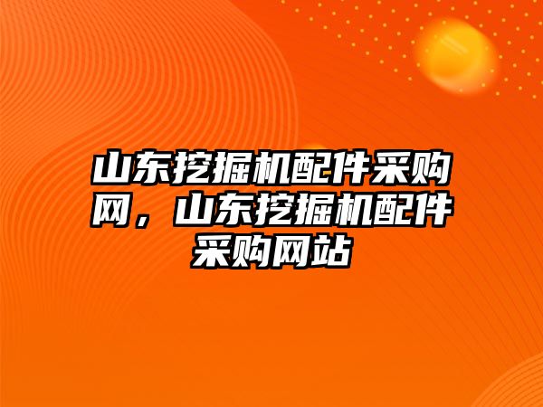 山東挖掘機配件采購網，山東挖掘機配件采購網站