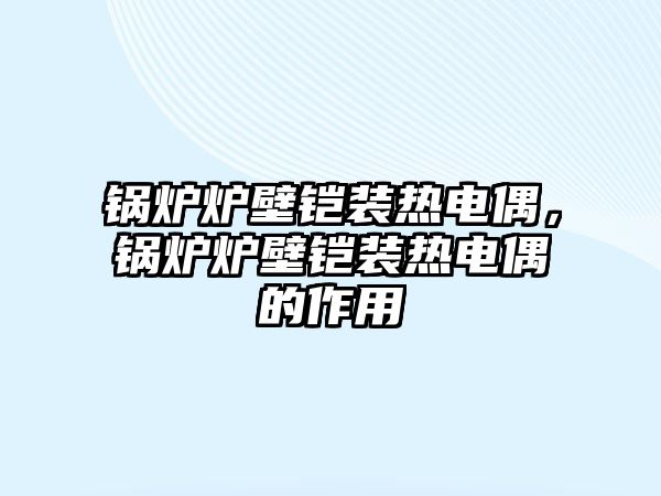 鍋爐爐壁鎧裝熱電偶，鍋爐爐壁鎧裝熱電偶的作用