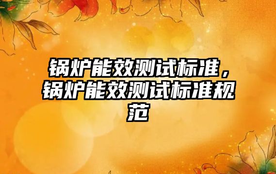 鍋爐能效測試標準，鍋爐能效測試標準規(guī)范