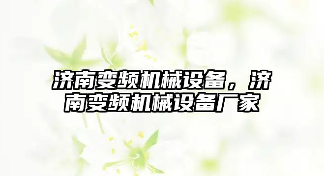 濟南變頻機械設(shè)備，濟南變頻機械設(shè)備廠家