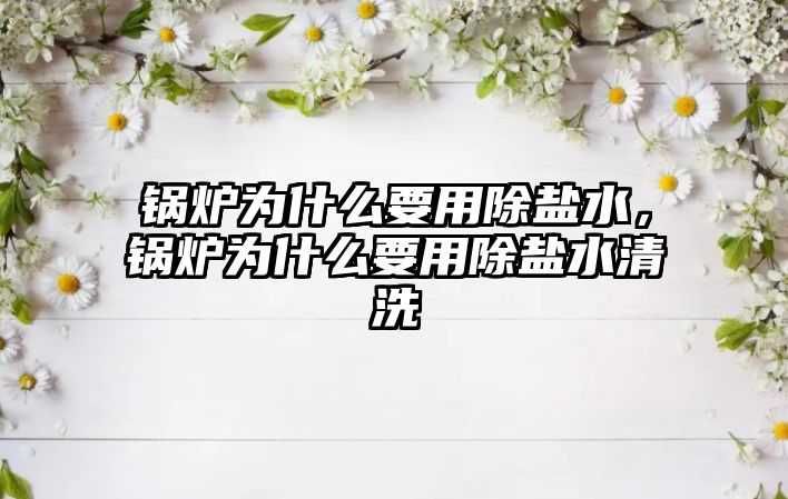 鍋爐為什么要用除鹽水，鍋爐為什么要用除鹽水清洗