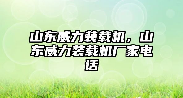 山東威力裝載機，山東威力裝載機廠家電話