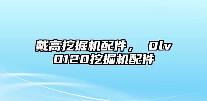 戴高挖掘機配件，ⅴ0lv0120挖掘機配件