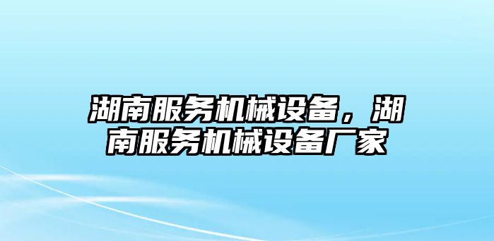 湖南服務(wù)機(jī)械設(shè)備，湖南服務(wù)機(jī)械設(shè)備廠家