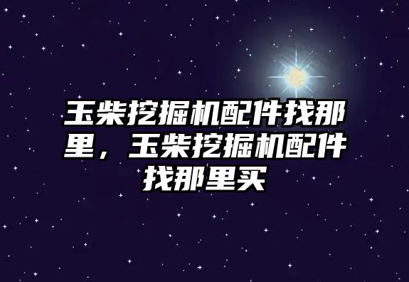 玉柴挖掘機配件找那里，玉柴挖掘機配件找那里買