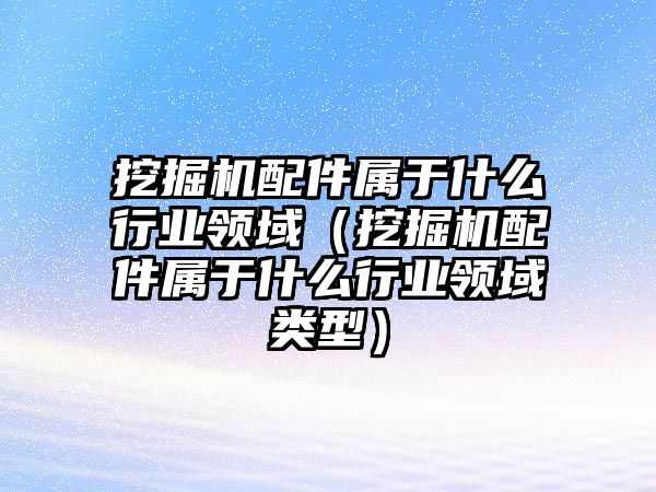 挖掘機配件屬于什么行業(yè)領域（挖掘機配件屬于什么行業(yè)領域類型）