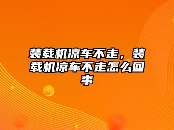 裝載機(jī)涼車不走，裝載機(jī)涼車不走怎么回事