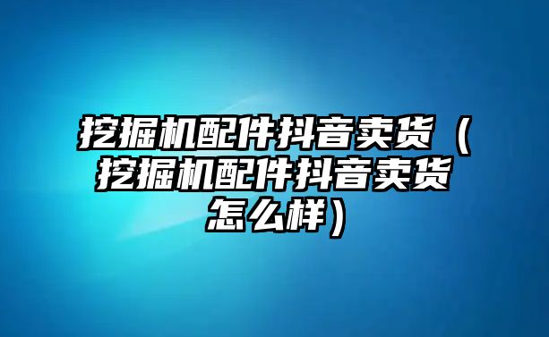 挖掘機配件抖音賣貨（挖掘機配件抖音賣貨怎么樣）