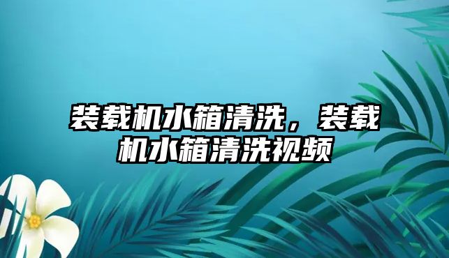 裝載機水箱清洗，裝載機水箱清洗視頻