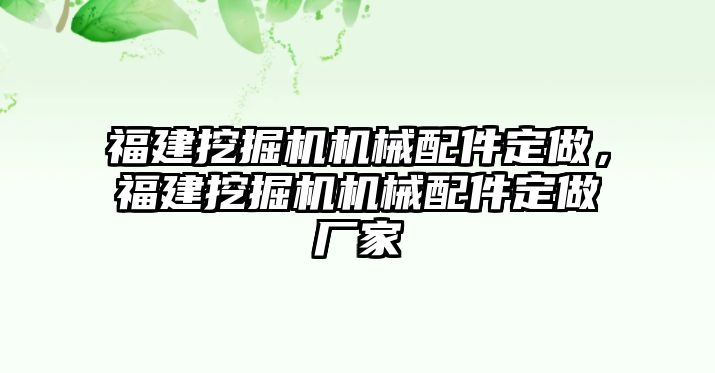 福建挖掘機(jī)機(jī)械配件定做，福建挖掘機(jī)機(jī)械配件定做廠(chǎng)家