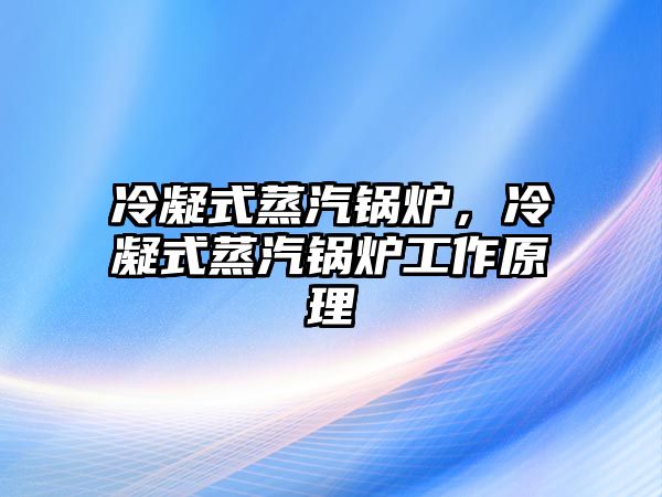 冷凝式蒸汽鍋爐，冷凝式蒸汽鍋爐工作原理