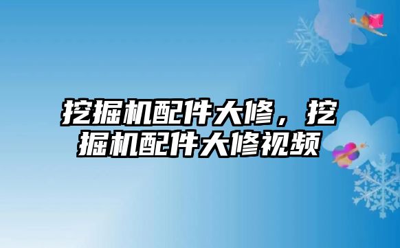 挖掘機配件大修，挖掘機配件大修視頻