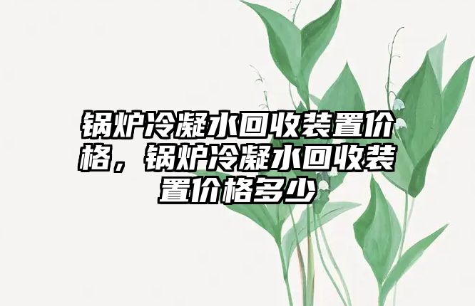 鍋爐冷凝水回收裝置價(jià)格，鍋爐冷凝水回收裝置價(jià)格多少