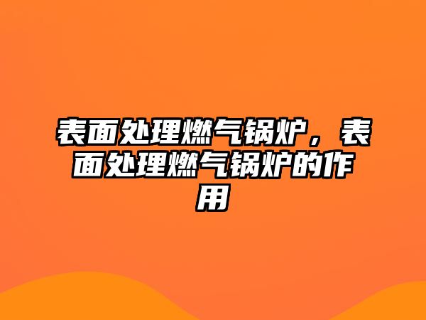 表面處理燃氣鍋爐，表面處理燃氣鍋爐的作用