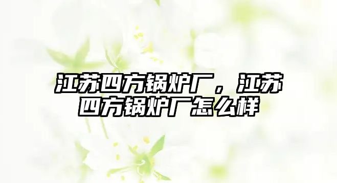 江蘇四方鍋爐廠，江蘇四方鍋爐廠怎么樣