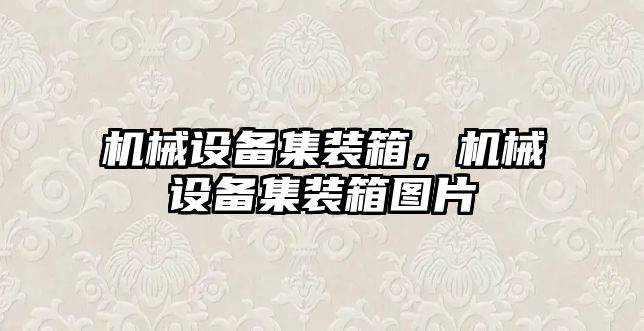 機械設備集裝箱，機械設備集裝箱圖片