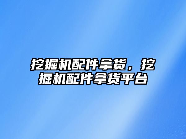 挖掘機配件拿貨，挖掘機配件拿貨平臺