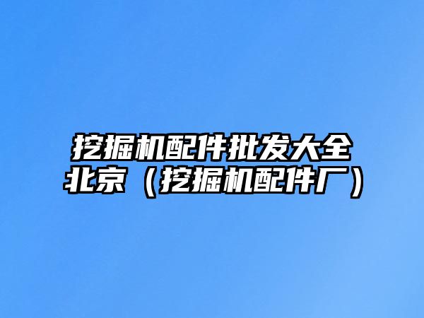 挖掘機配件批發(fā)大全北京（挖掘機配件廠）