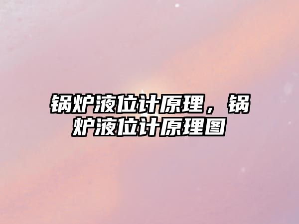 鍋爐液位計原理，鍋爐液位計原理圖