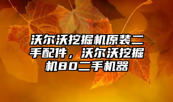 沃爾沃挖掘機原裝二手配件，沃爾沃挖掘機80二手機器