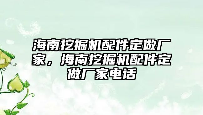 海南挖掘機配件定做廠家，海南挖掘機配件定做廠家電話