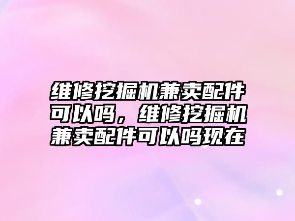 維修挖掘機兼賣配件可以嗎，維修挖掘機兼賣配件可以嗎現(xiàn)在