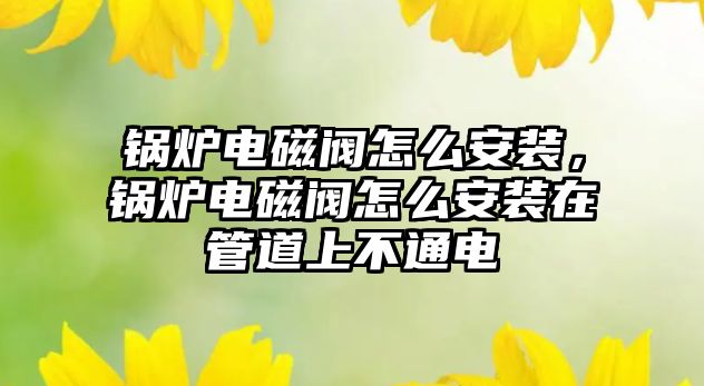 鍋爐電磁閥怎么安裝，鍋爐電磁閥怎么安裝在管道上不通電