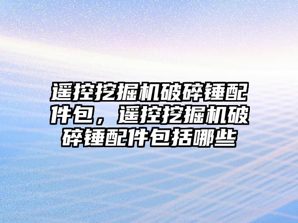 遙控挖掘機破碎錘配件包，遙控挖掘機破碎錘配件包括哪些