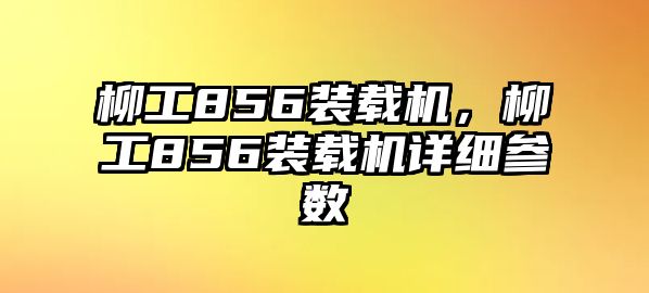 柳工856裝載機，柳工856裝載機詳細參數(shù)