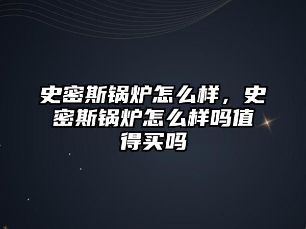 史密斯鍋爐怎么樣，史密斯鍋爐怎么樣嗎值得買嗎