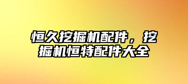 恒久挖掘機配件，挖掘機恒特配件大全