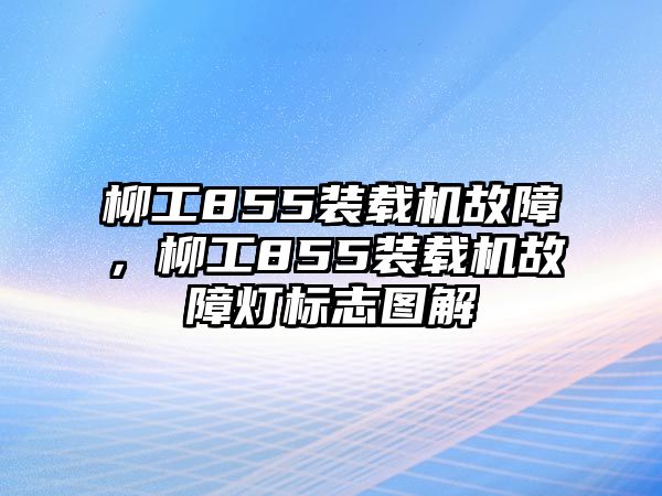 柳工855裝載機(jī)故障，柳工855裝載機(jī)故障燈標(biāo)志圖解