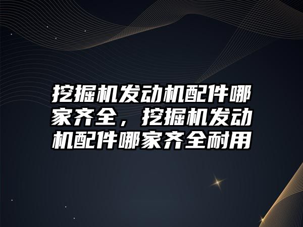 挖掘機發(fā)動機配件哪家齊全，挖掘機發(fā)動機配件哪家齊全耐用