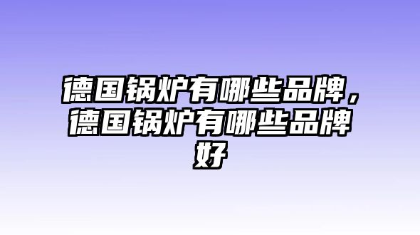 德國鍋爐有哪些品牌，德國鍋爐有哪些品牌好