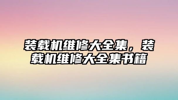 裝載機(jī)維修大全集，裝載機(jī)維修大全集書籍