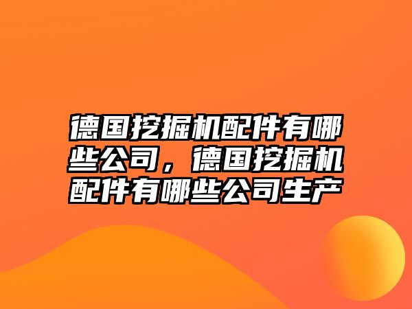 德國(guó)挖掘機(jī)配件有哪些公司，德國(guó)挖掘機(jī)配件有哪些公司生產(chǎn)